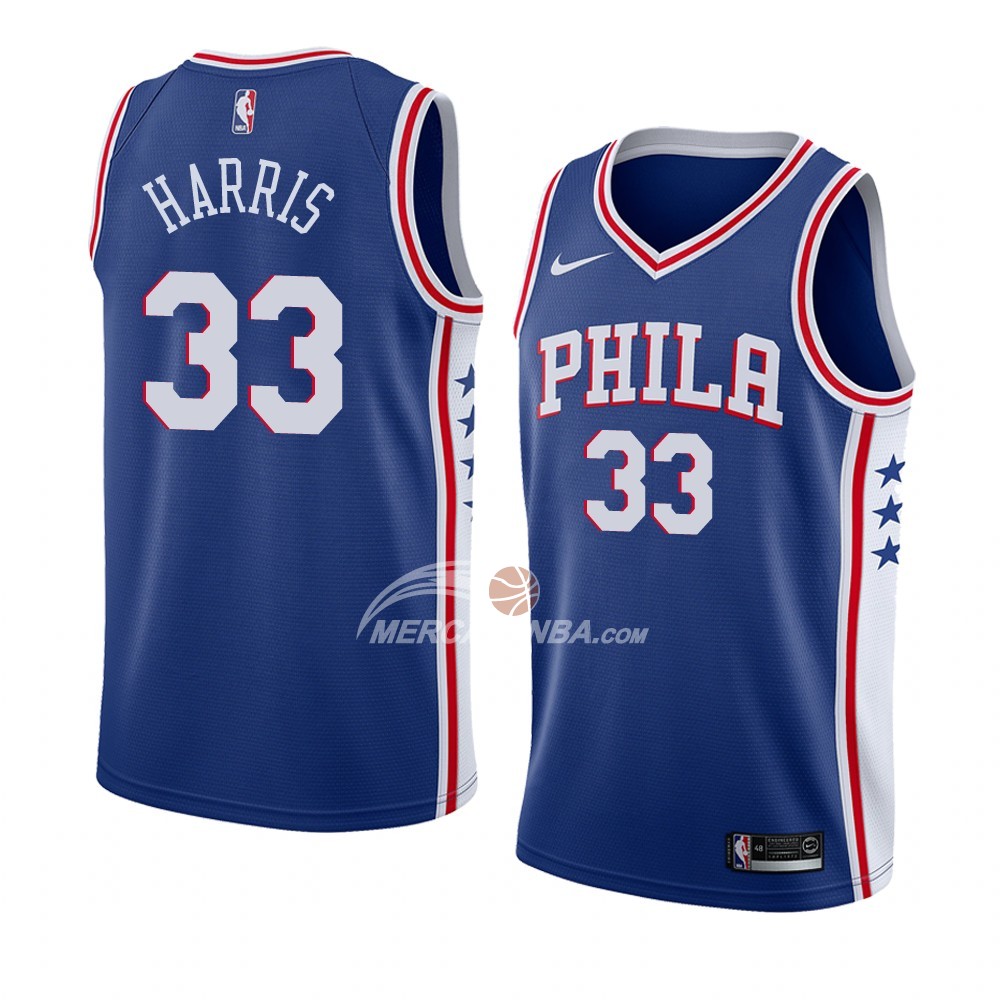 Maglia Philadelphia 76ers Tobias Harris Icon 2018 Blu